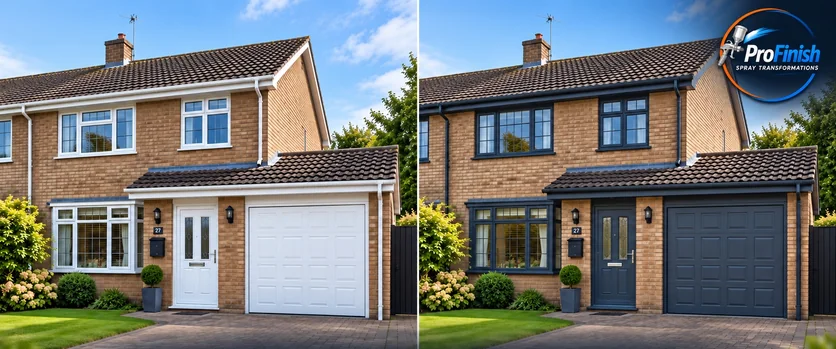 House frontage colour transformation illustration
